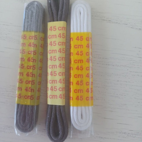 Set of 3 shoelaces 45 cm new