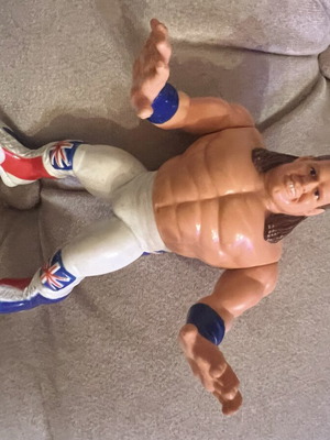 WWF Hasbro British Bulldog figure used, collectible