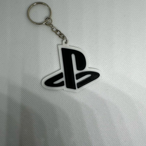 PlayStation logo keychain 3D printed like new, handmade