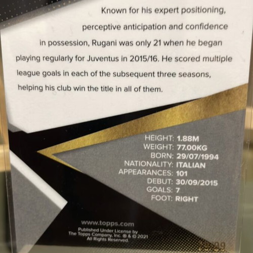 Numbered football player cards set of 4, new
