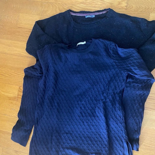Bershka blue sweaters like new, set of 2 pieces