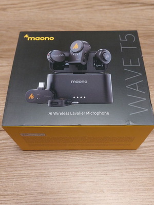 Maono Wave T5 AI Wireless Lavalier Microphone new