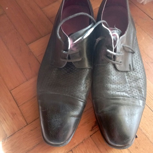 Men's leather scarponi shoes used, size 42, black