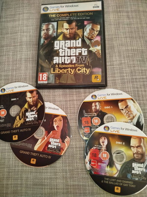 Grand Theft Auto IV μεταχειρισμένο, πακέτο 4 δίσκων για Windows PC