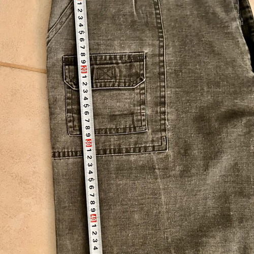 Men's Grey Washed Denim Cargo Bermuda Shorts size L used