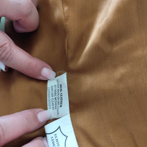 Castor leather men's jacket L, like new, tan color