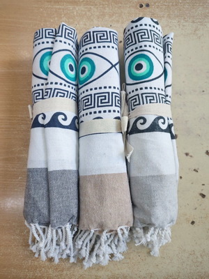 Beach Towels cotton, modern design, 3 pieces, 90x170 cm
