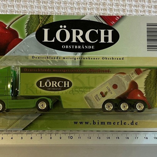 Toy truck trailer advertising juice drink scale H0 like new