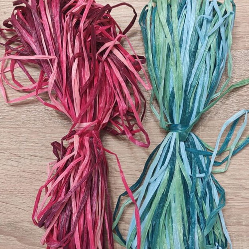 Natural Raphia weaving yarn new, 25g, assorted colors
