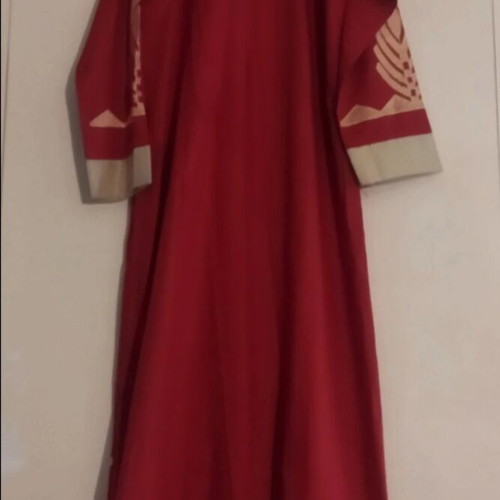 No Limit long boho dress like new, burgundy red with multicolor pattern