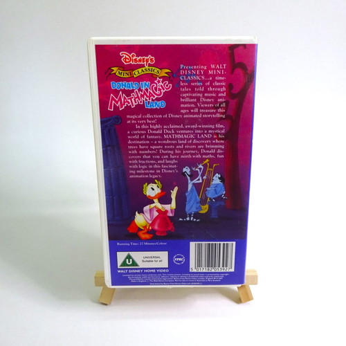 Donald in Mathmagic Land VHS used, Walt Disney mini Classics
