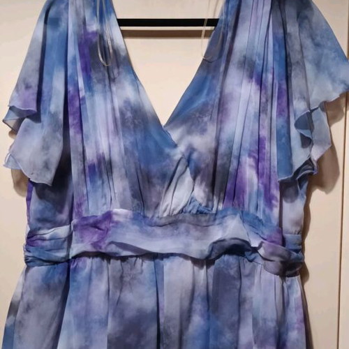 Long dress new with frill, multicolor, size 44