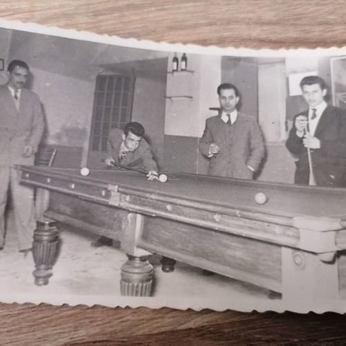 Billiards photo used, Alsos 1955