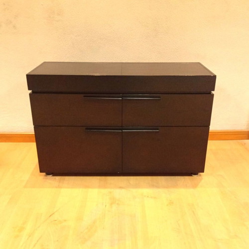 Dil-865 vanity cabinet new, dark brown oak wood