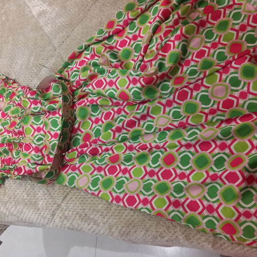 Derpouli dress with lachouria like new, size M, pink and green