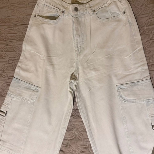 Terranova Cargo Jeans like new, size 40 but fits like 38, turquoise