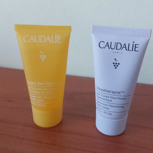 Caudalie Paris shower gel and body lotion closed like new