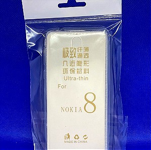Nokia 8 Ultra slim 0,3mm Διάφανο