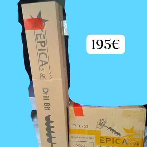 Epica Gasoline Ground Drill new, 52cc, 80 cm height
