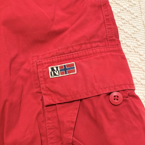 Napapijri men's bermuda shorts red, like new, size S