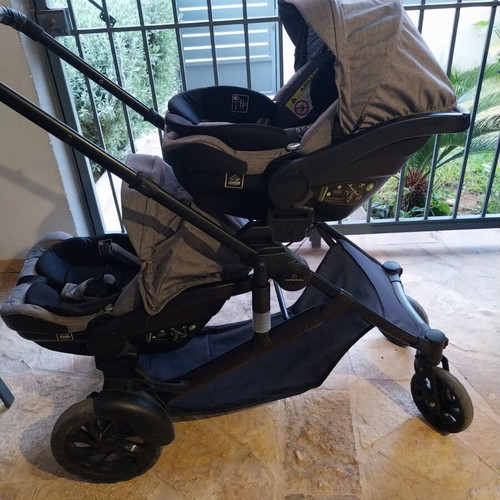 Motherbaby twin stroller 3 in 1 like new