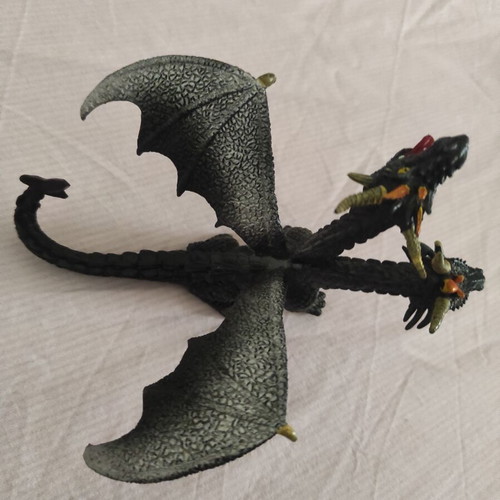 Black Two-Headed Dragon Bullyland miniature like new