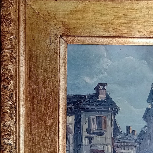 Πίνακας Βενετία Ιταλία μεταχειρισμένος, 46x41 εκ, ξύλινη κορνίζα