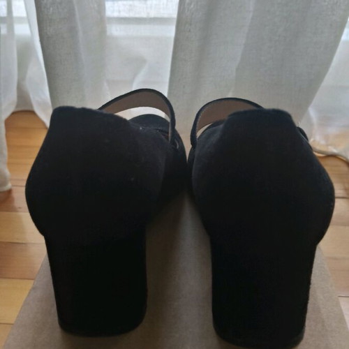Suede Mary Janes shoes size 37 like new, black