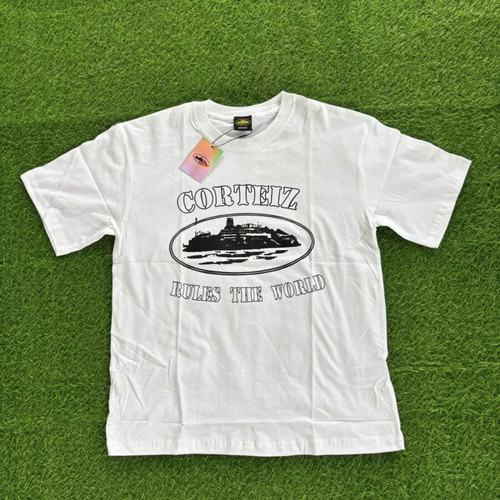 Corteiz T-shirt, medium, white and black