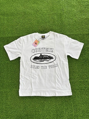 Corteiz T-shirt, medium, white and black