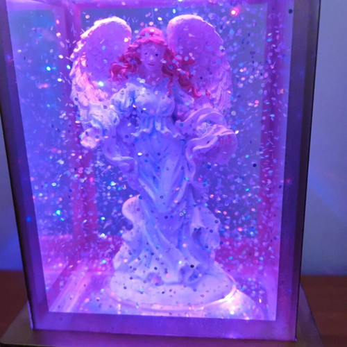 Christmas decoration like new with alternating lights and small fan