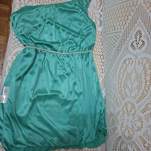 Raxevsky Catwalk XL balloon dress with beads like new, emerald green