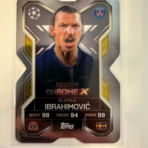 Zlatan Ibrahimovic Chrome X CX10 Topps Match Attax PSG UCL Exclusive Card new