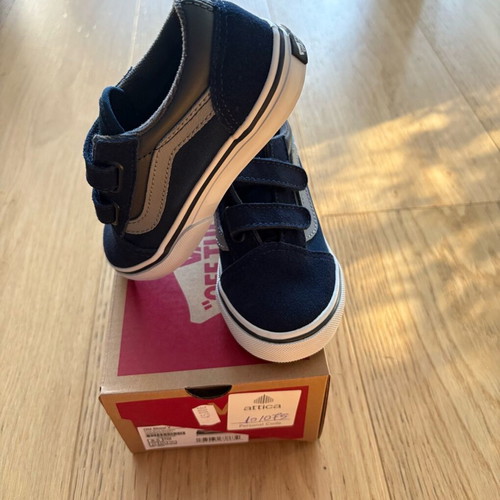 Vans shoes blue suede with velcro new, size 25