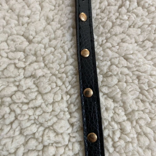 Black and gold belt with studs like new, adjustable, 100 cm