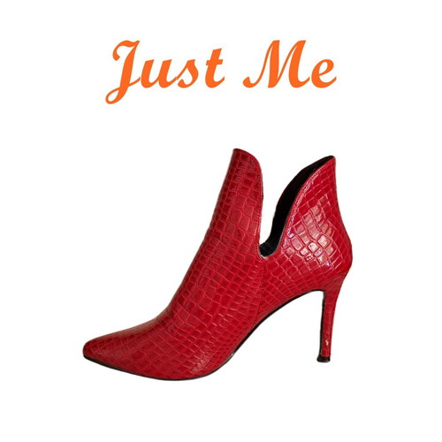 Just Me women's ankle boots used, red, size 37
