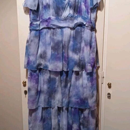 Long dress new with frill, multicolor, size 44