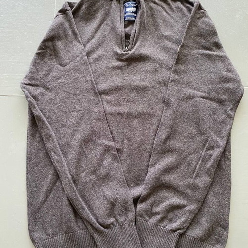 GreenWood men's knit pullover quarter-zip like new, size L, brown gray