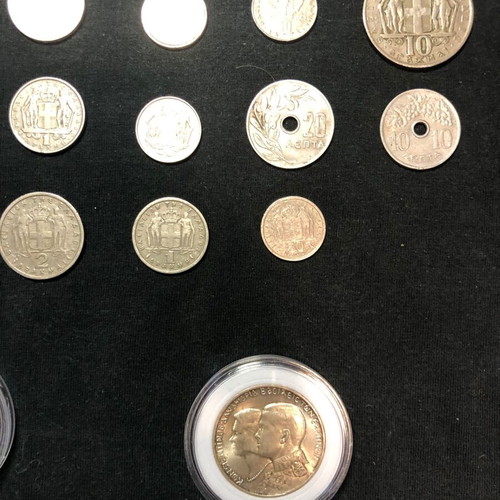 Collection of 37 used coins 1912-1982 with 2 silver coins