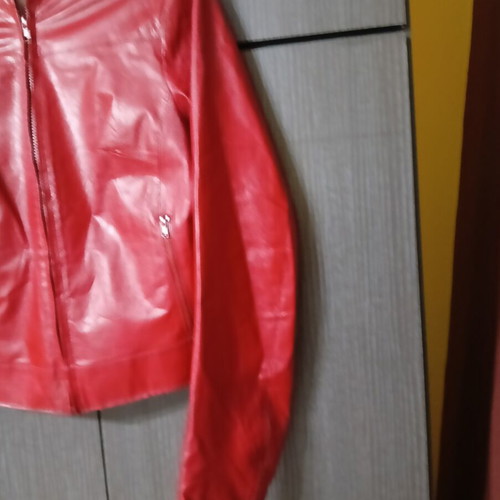 Leather jacket Trafaluc red size 38 like new