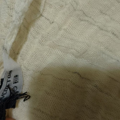 Pasmina women scarf white new 100% cotton
