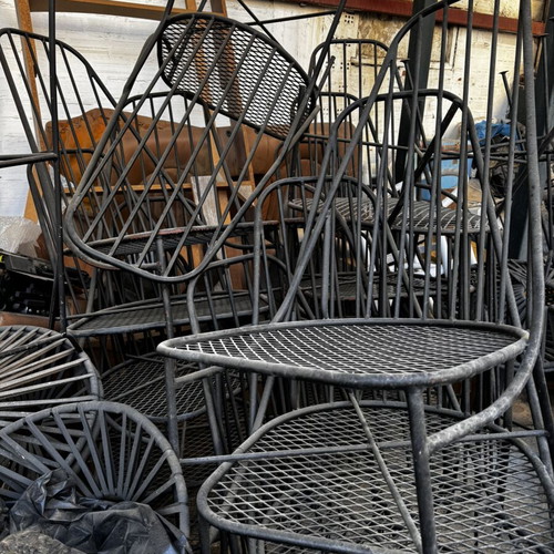 Iron chairs used, outdoor, pack of about 40 pieces