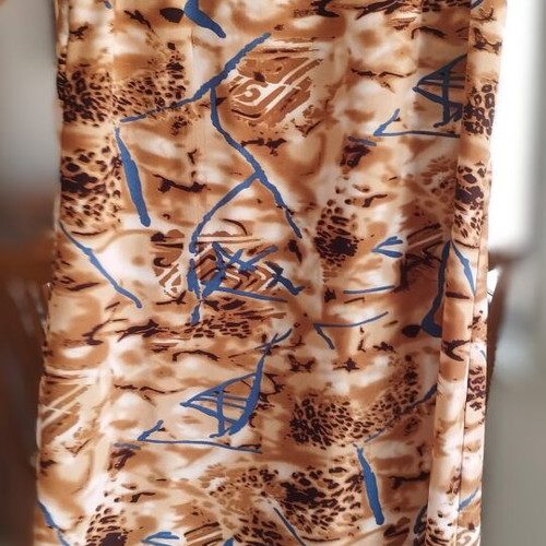 Vintage maternity dress abstract earthy print size L-XL like new