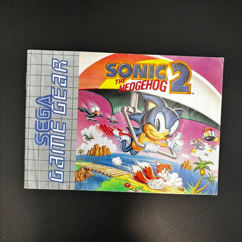 Sonic the Hedgehog 2 Game Gear Instruction Manual Like New