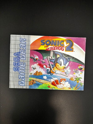 Sonic the Hedgehog 2 Game Gear Instruction Manual Like New