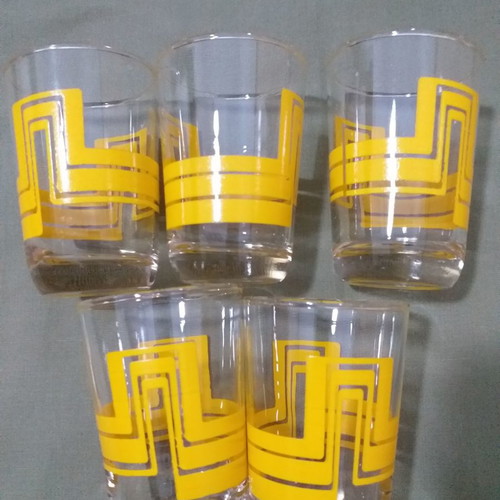Vintage retsina glasses used, pack of 5