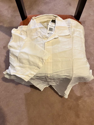 Timberland linen shirt brand new, short sleeve, white, size L