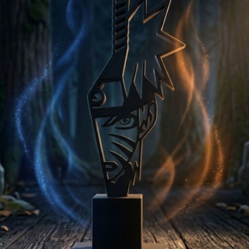 Naruto 3D printed Kunai silhouette figure