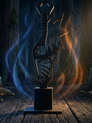 Naruto 3D printed Kunai silhouette figure
