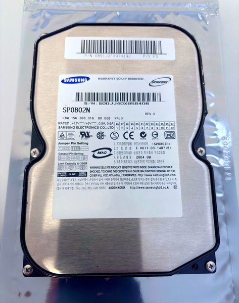 Samsung SP0802N 80GB 3.5" 7200RPM IDE HDD